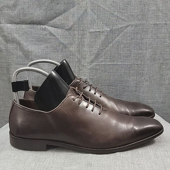 Massimo Matteo Mens Italian 5 Eye Dark Brown Lace-Up Oxford Shoe Sz 13 M main image 8